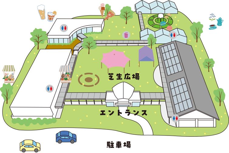 なごアグリパーク俯瞰図